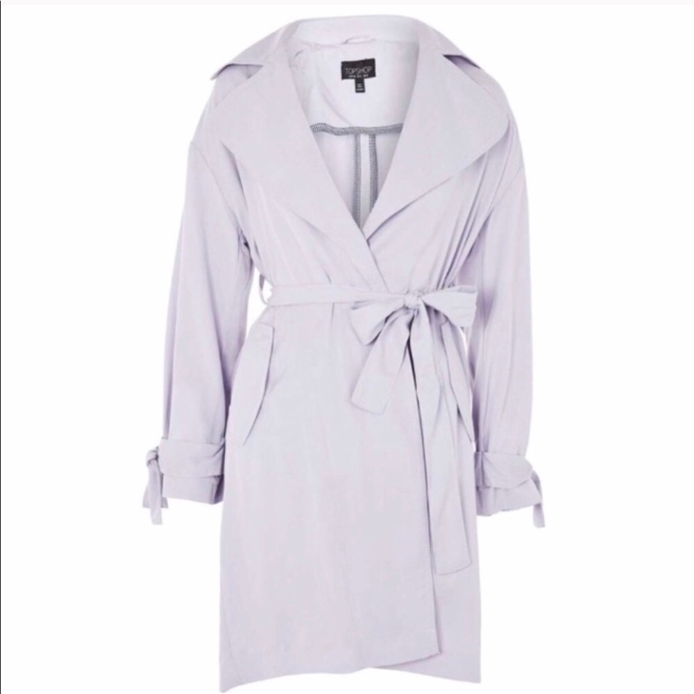 Topshop lavender light purple trench coat